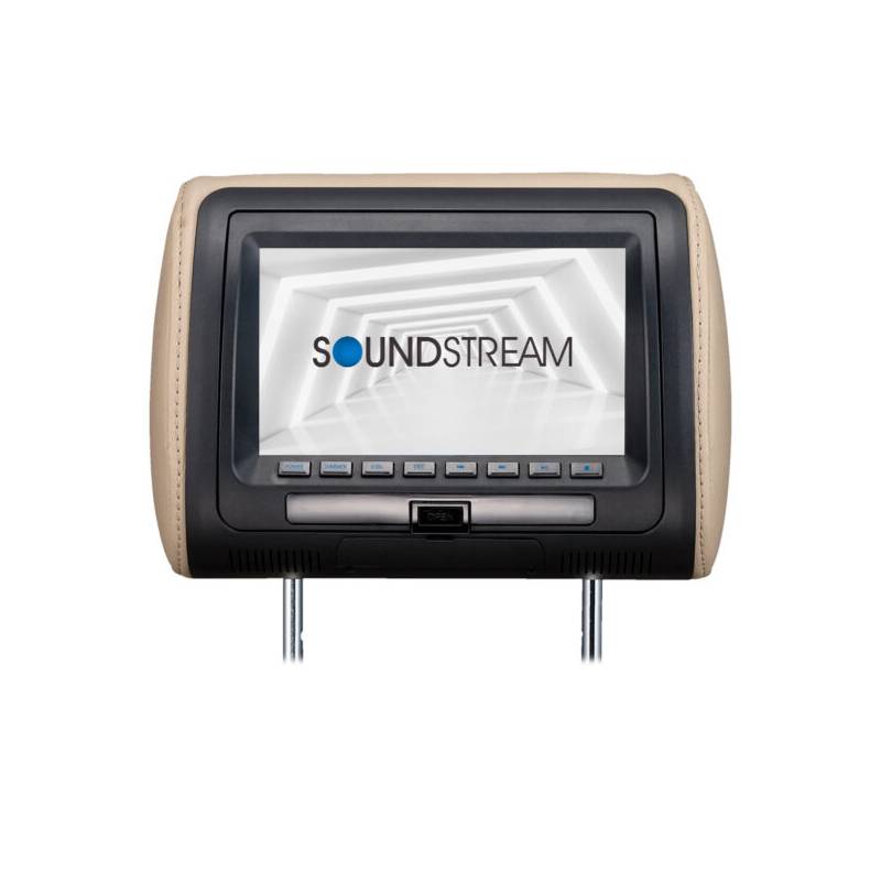 Soundstream VH-70CC Universal Headrest w/ 7" LCD & 3 Color Covers — view 2