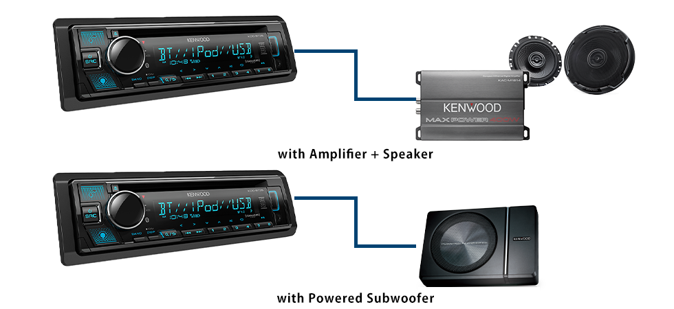 Kenwood KDC-BT35 CD-Receiver with Bluetooth — view 3