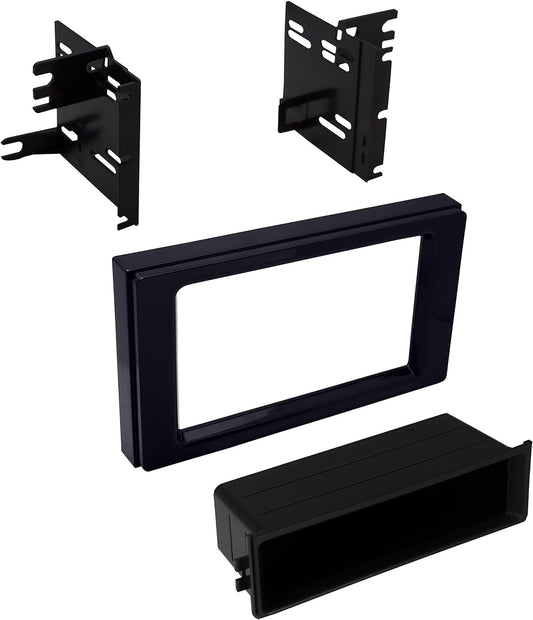 American International TOYK932GB Single/Double DIN Dash Kit with Pocket for 2016-2024 Toyota Prius (Gloss Black) — view 1