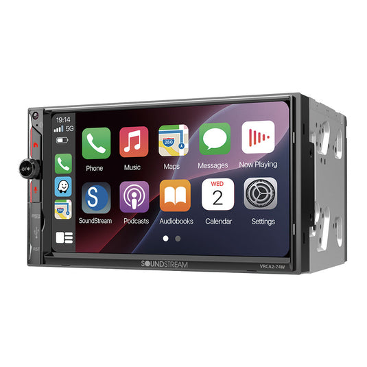 Soundstream VRCA2-74W 2-DIN Digital Multimedia Car Stereo w/ Wireless Apple Carplay & Android Auto — view 2
