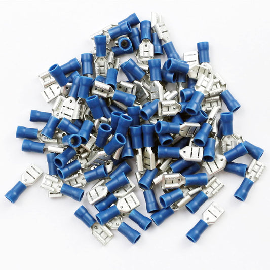 Xscorpion FD187B 100 Pack of 16/14 Gauge Blue Female Quick Disconnects — view 1