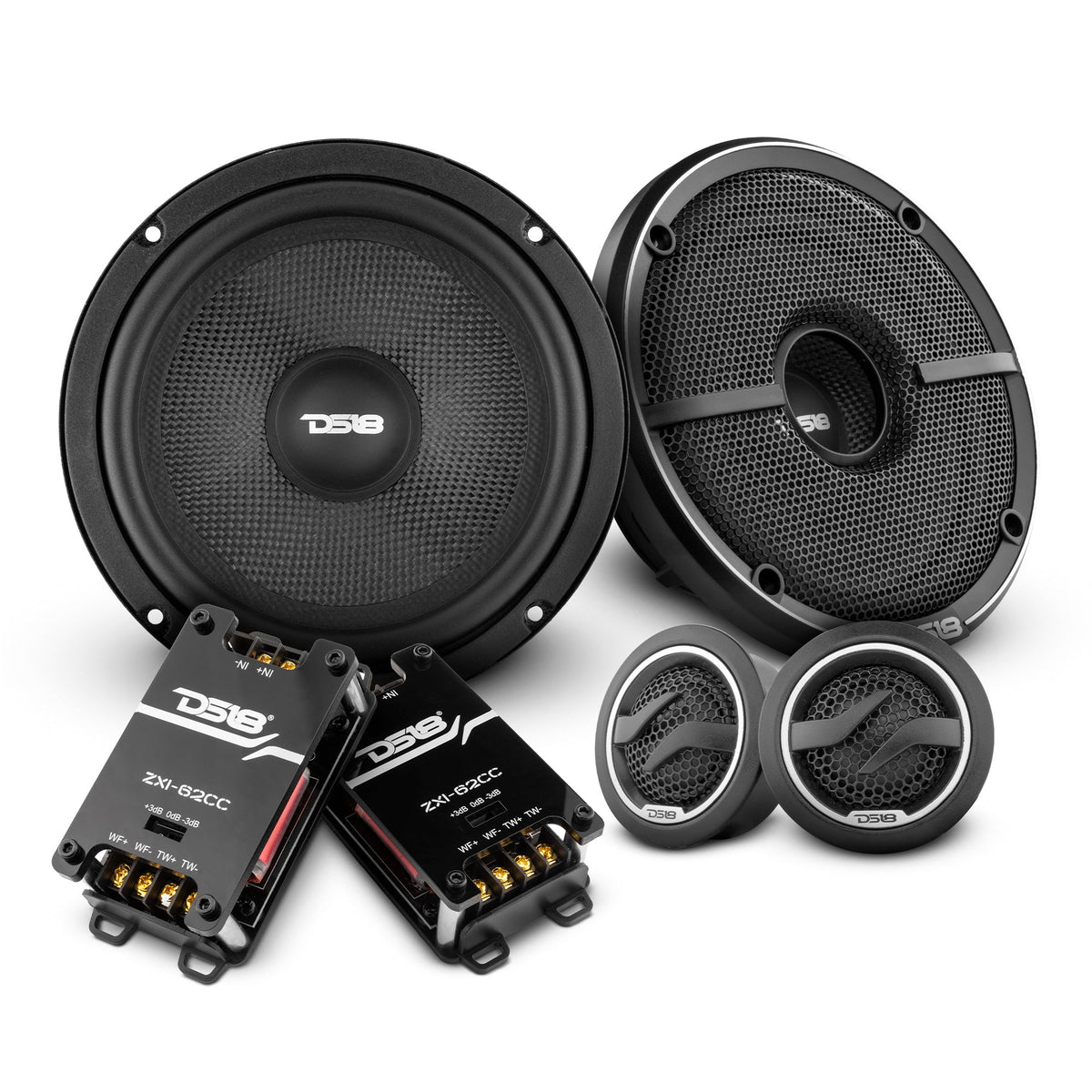 DS18 ZXI-62C 6.5" Component GEN-X COAXIAL SPEAKERS AND COMPONENT SYSTEM