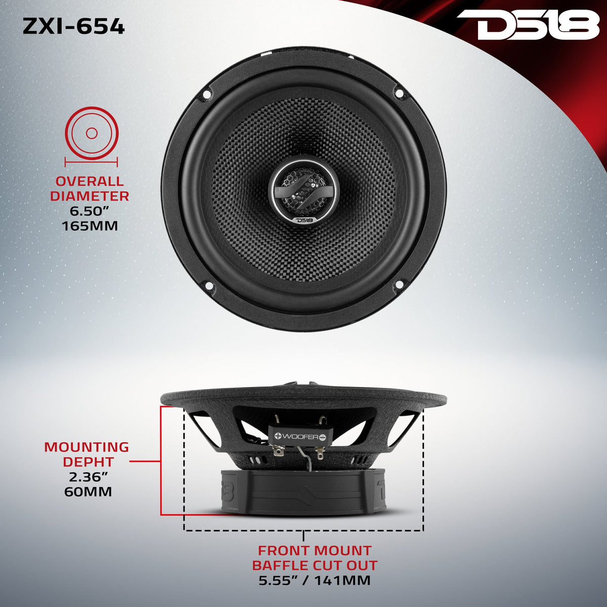 DS18 ZXI-654 6.5" Coaxial — view 8
