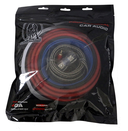 Bullz Audio AGU Fuse Holder With 40 Amp Fuse And 1.5 Ft 4 Gauge Power Wire Lead Cable - Ready To Install For Car Audio BKAGU4R — view 1