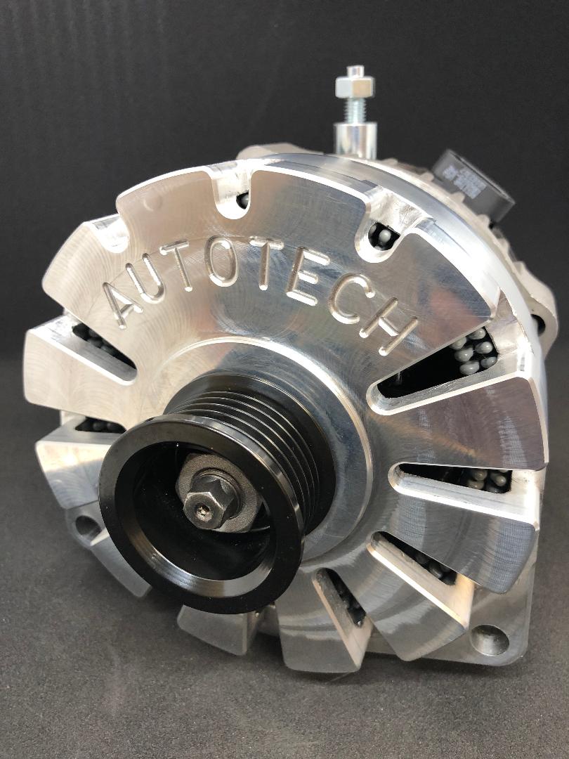 AutoTech Engineering HP-8237-320A-BK HP-8237-320A 320 Amp High Output Alternator for GM Trucks (1996-2004) - Gloss Black — view 2