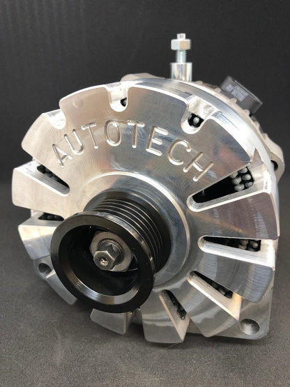 AutoTech Engineering HP-8237-320A-BK HP-8237-320A 320 Amp High Output Alternator for GM Trucks (1996-2004) - Gloss Black — view 2
