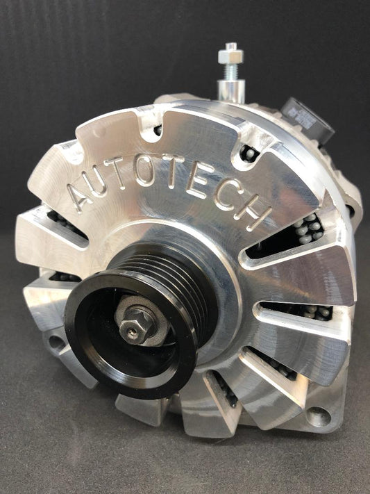 AutoTech Engineering HP-8237-320A-BK HP-8237-320A 320 Amp High Output Alternator for GM Trucks (1996-2004) - Gloss Black — view 2