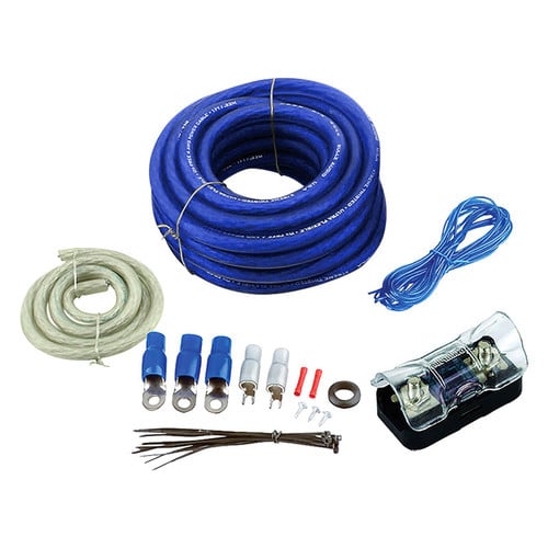 Xscorpion Bullz Audio BGE4BB 4 Gauge Amplifier Wiring Kit – 4 AWG CCA Power/Ground with RCA & Speaker Wire for ≤2000 W Amplifiers — view 1