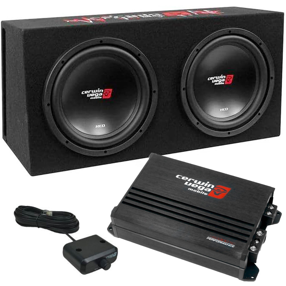 Cerwin-Vega BKX212V XED Series Dual 12" Vented Enclosure & Amplifier Bass Package — view 1