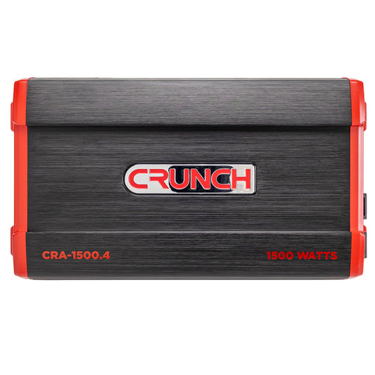 Crunch CRA-1500.4 CRA Series 1500 Watt Four Channel Amplifier 185x4 @ 4OHM, 375x4 @ 2OHM, 750x2 @ 4OHM Bridged — view 1