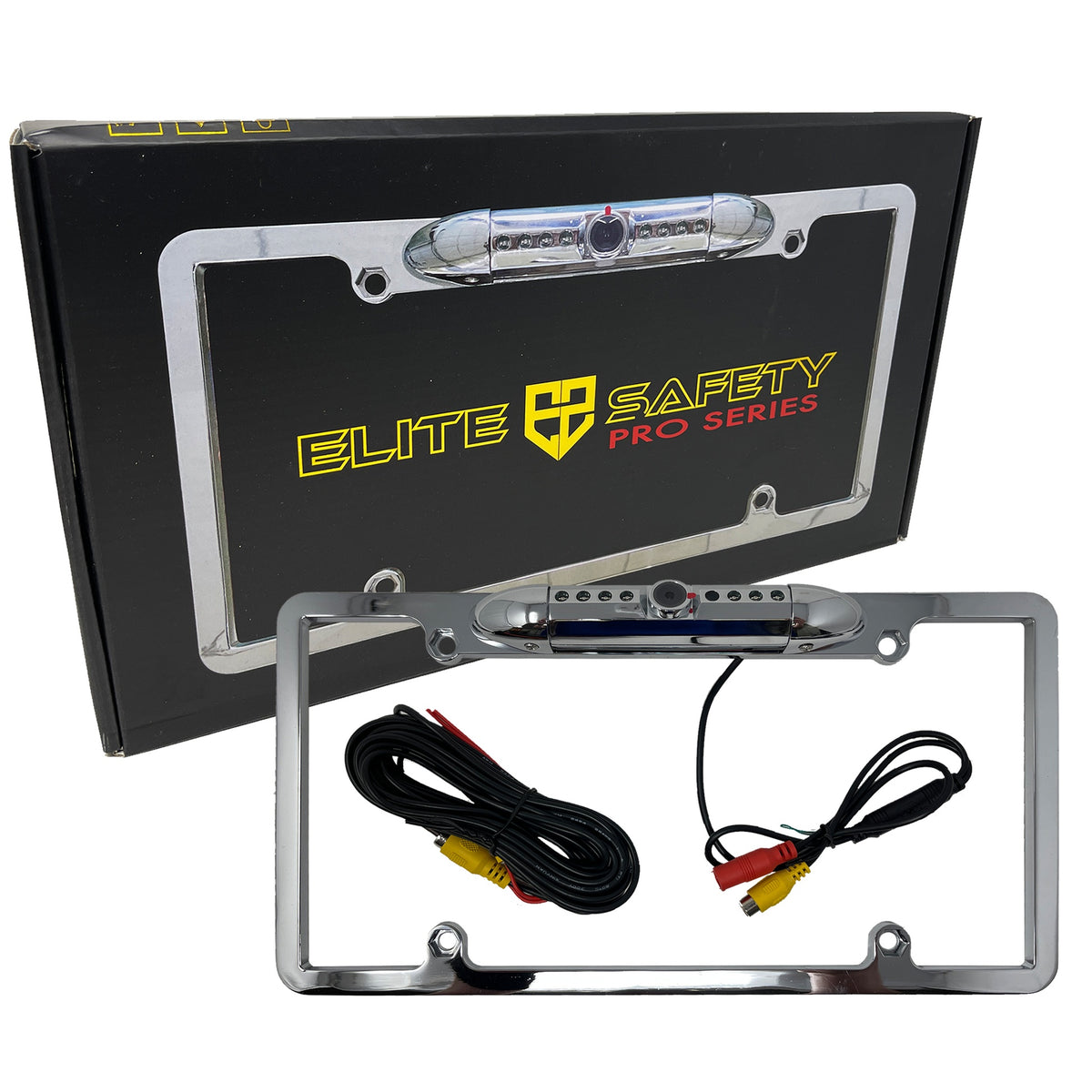 Elite Safety ES-LPFC-D-BK Frame Style License Plate Camera w/ LED