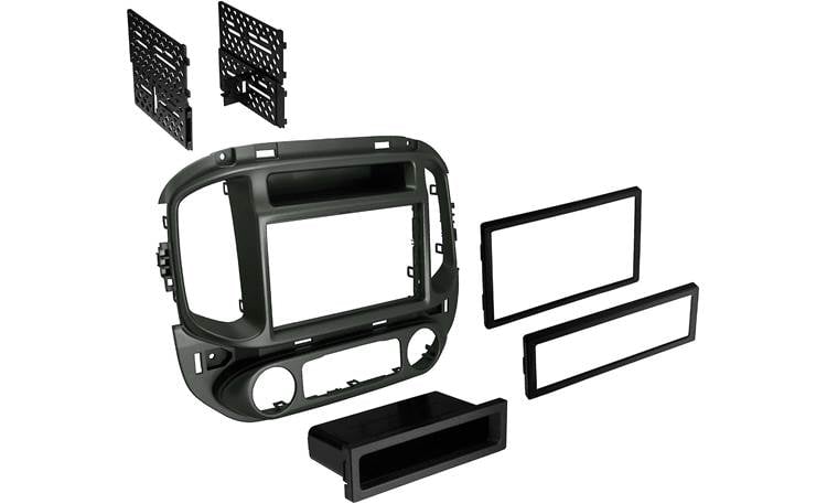 American International GMK-329BM Double DIN Black Stereo Dash Kit with Optional Storage Pocket for 2015-Up Chevrolet Colorado/GMC Canyon (Metallic Black) — view 2