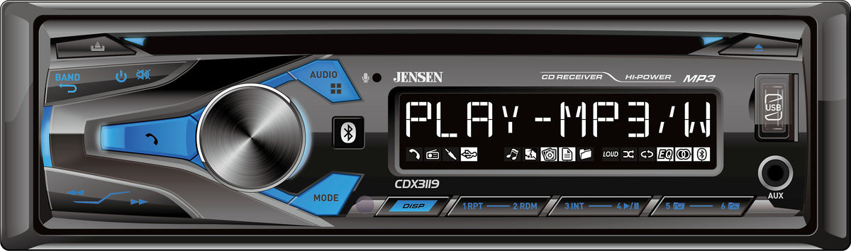 Jensen CD Receiver with Built-In Bluetooth – CDX3119 — view 2