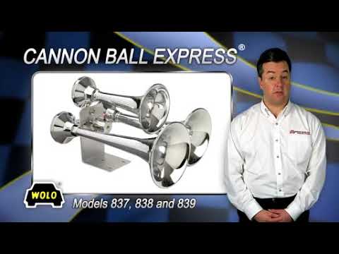 Wolo 838 Cannon Ball Express® 24-Volt 152 Decibels 307/347/440 Hz - Train Horns — view 1