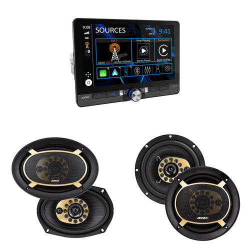 Jensen CAR813 8” Receiver with Wireless Android Auto & Apple CarPlay — view 3
