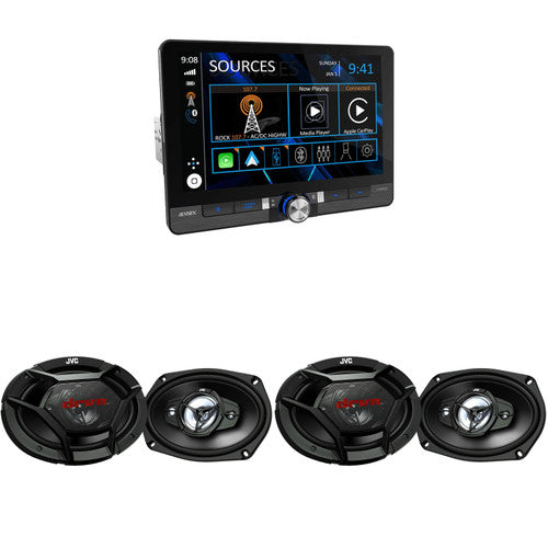 Jensen CAR813 8” Receiver with Wireless Android Auto & Apple CarPlay — view 1