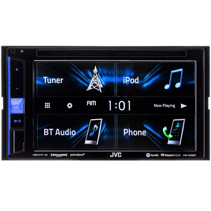 JVC KW-V250BT DVD/CD/USB Receiver with 6.2-inch Clear Resistive Touch Control Monitor and Built-In Bluetooth(R) Wireless Technology — view 1