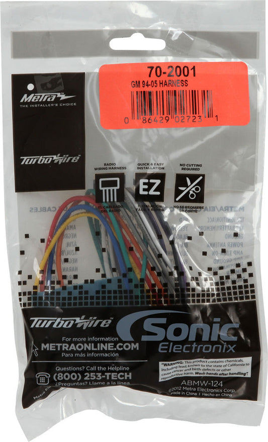Metra 70-2001 Aftermarket Radio Wiring Harness with OEM Plug for General Motors 1994-2009 Vehicles — view 1