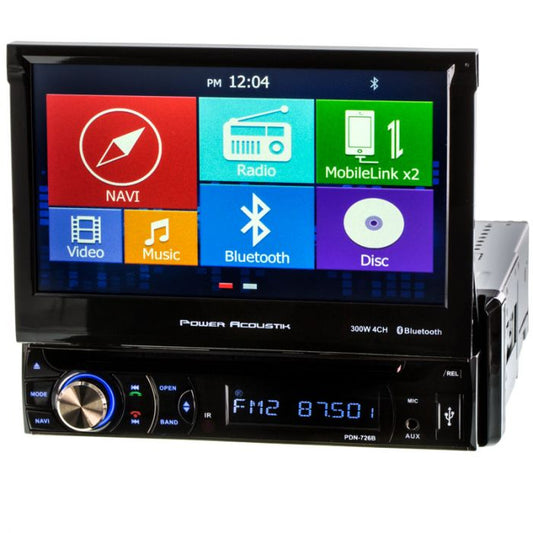 Power Acoustik PDN-726B 1-DIN In-Dash 7" LCD Touchscreen DVD Bluetooth Navigation — view 1