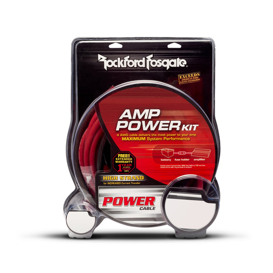 Rockford Fosgate RFK4X 4 AWG Complete Installation Kit