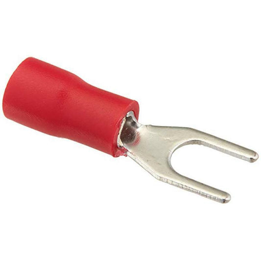 Metra RVST88 Red Vinyl Spade Terminal 8 Gauge #8 - Package of 25 — view 1