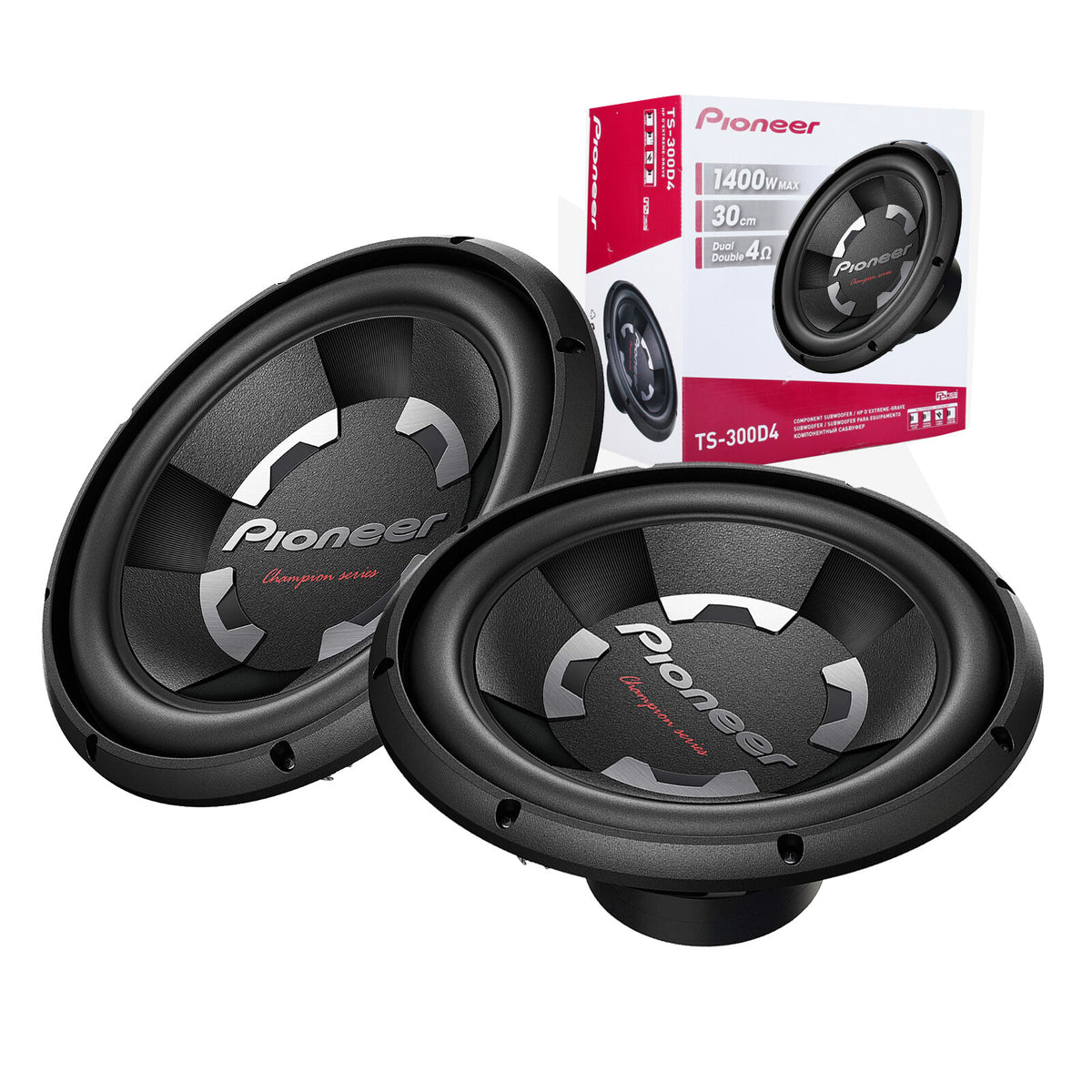 Pioneer TS-300D4 30cm (12") Champion Series Subwoofer (1400 W) 4 Ohm Dual Voice Coil (DVC) — view 1