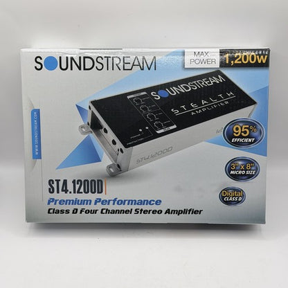 Soundstream AR4.1200D AR4.1200 Arachnid Series 1,200W Class A/B Full Range Amplifier — view 2