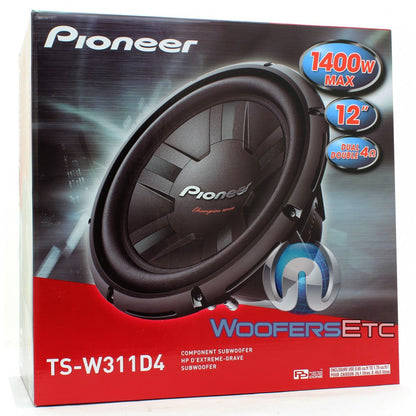 Pioneer TS-W311D4 12" 1400W Champion Series Dual 4-Ohm Subwoofer — view 1
