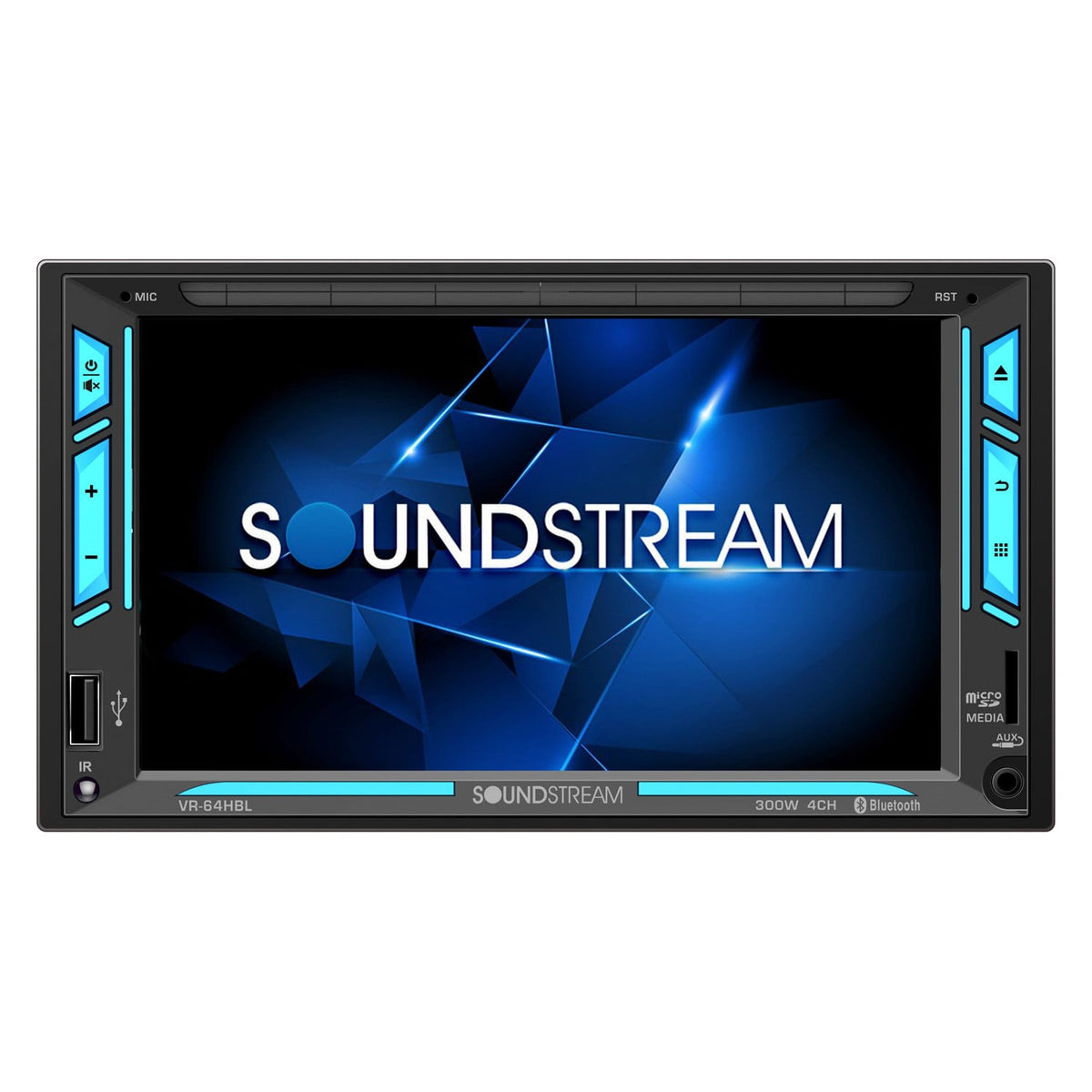 Soundstream VR-64HBL 6.2” 2-DIN DVD/CD Touchscreen Headunit w/ Bluetooth & Phone — view 3