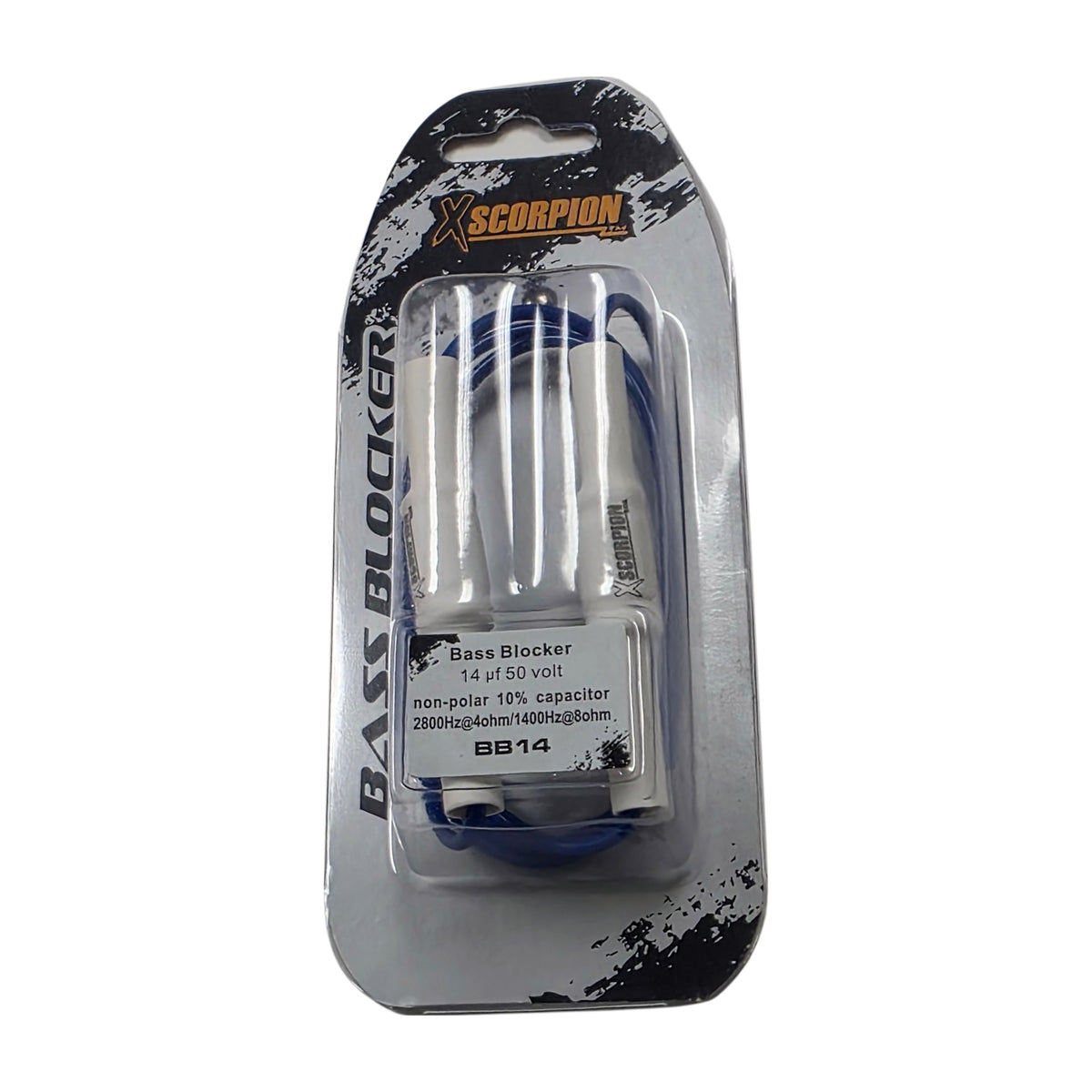 Xscorpion BB14 bass blocker capacitors and spec label